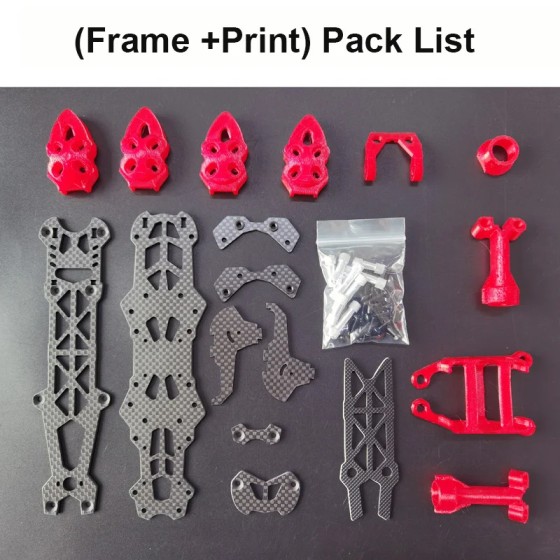 HD 5 Inch 240mm Frame Kit 3K Carbon Fiber 5mm Arm for Racing Drone RC Quadcopter DIY with Print Parts